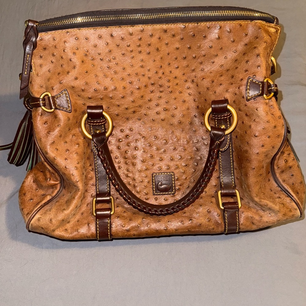 Dooney & Bourke ostrich-embossed satchel